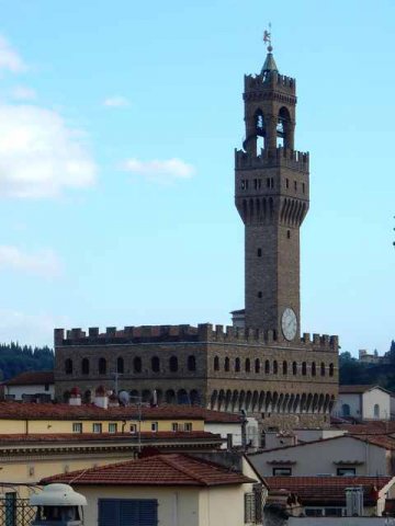 Florenz Palazzo Vecchio von der Dachterasse Hotel Medici